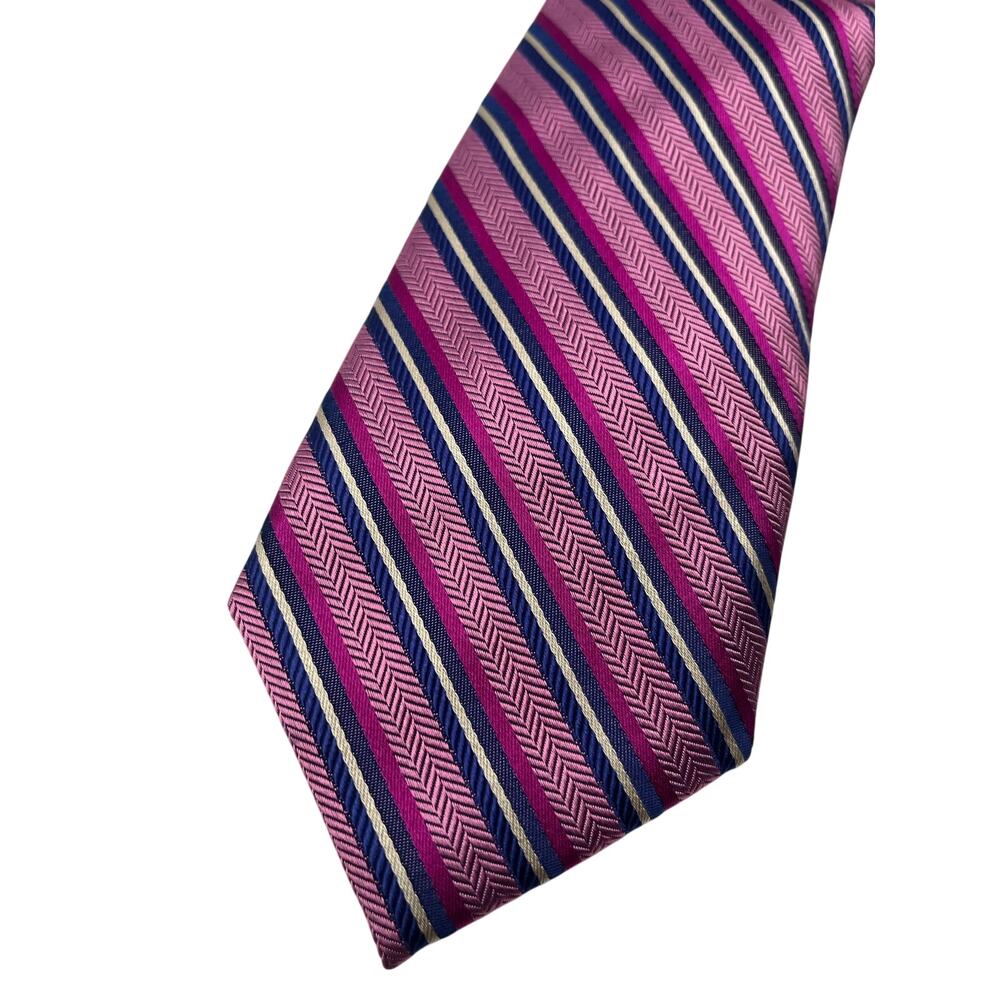 NWT $80 Ted Baker Silk Teal Gold Neck Tie Made in Italy